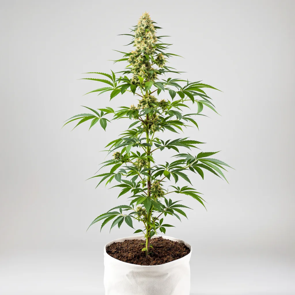 Blue Cheese Cannabisblüte Nahaufnahme mit dichte waldgrüne Nugs