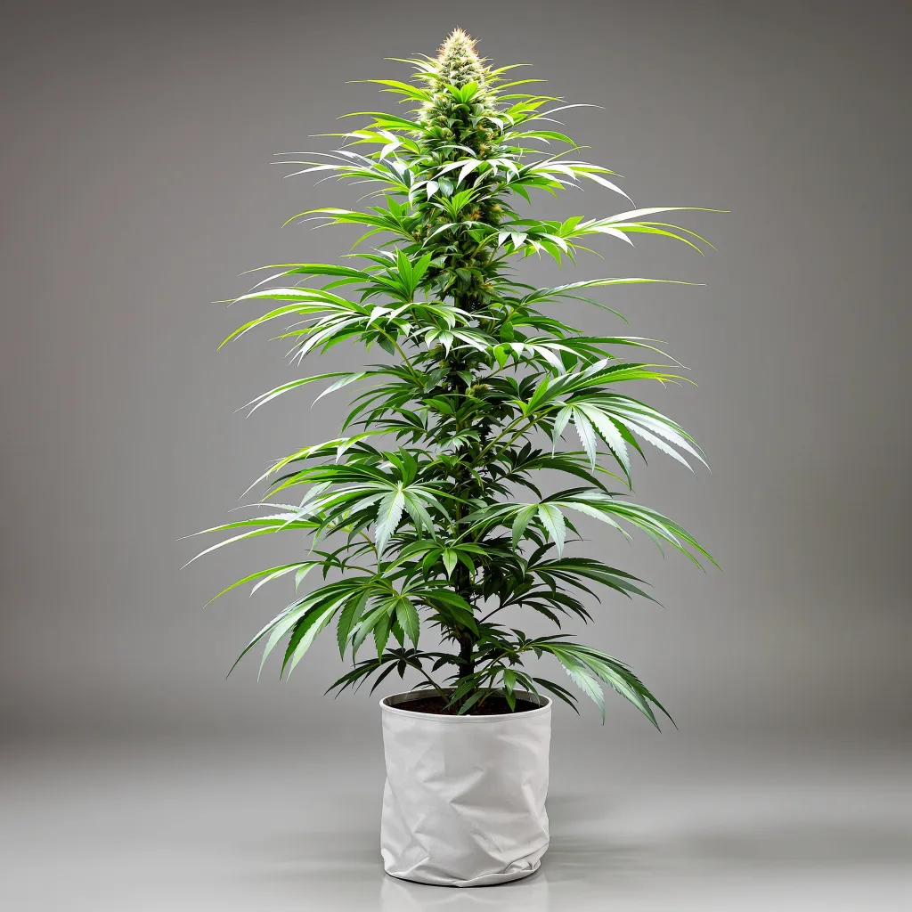 Blue Diamond Cannabisblüte Nahaufnahme mit luftige limonengrüne Struktur