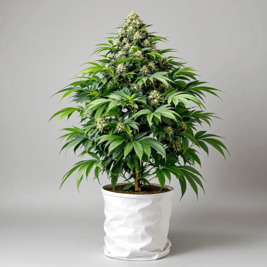 Blue Haze Cannabisblüte Nahaufnahme mit dichte violett getönte Kelche