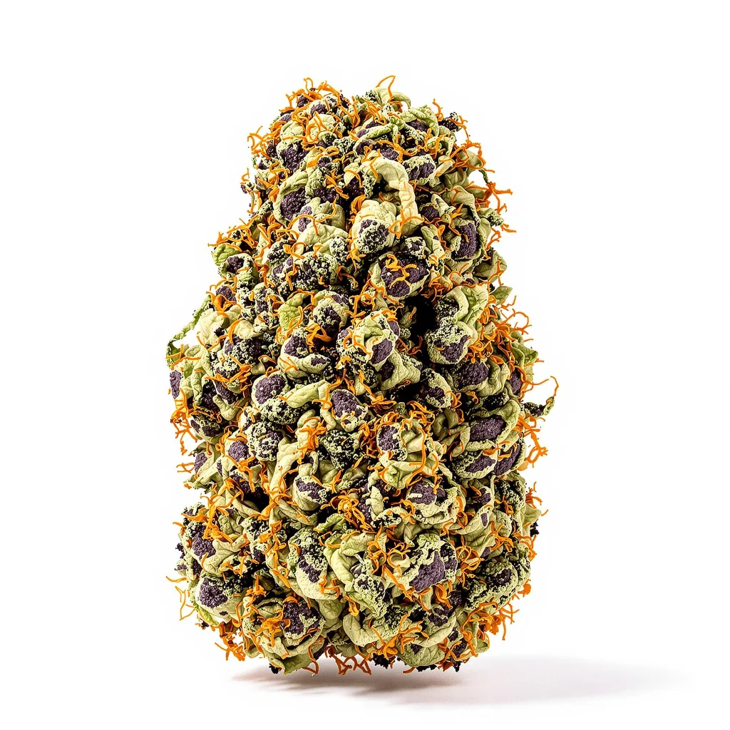Blue Haze 80% Indica / 20% Sativa — Blüte mit sichtbaren Trichomen