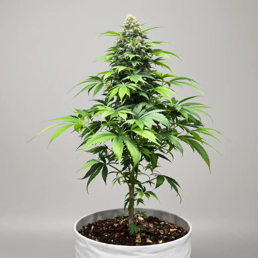 Blue Lights Cannabisblüte Nahaufnahme mit dichte violett getönte Kelche