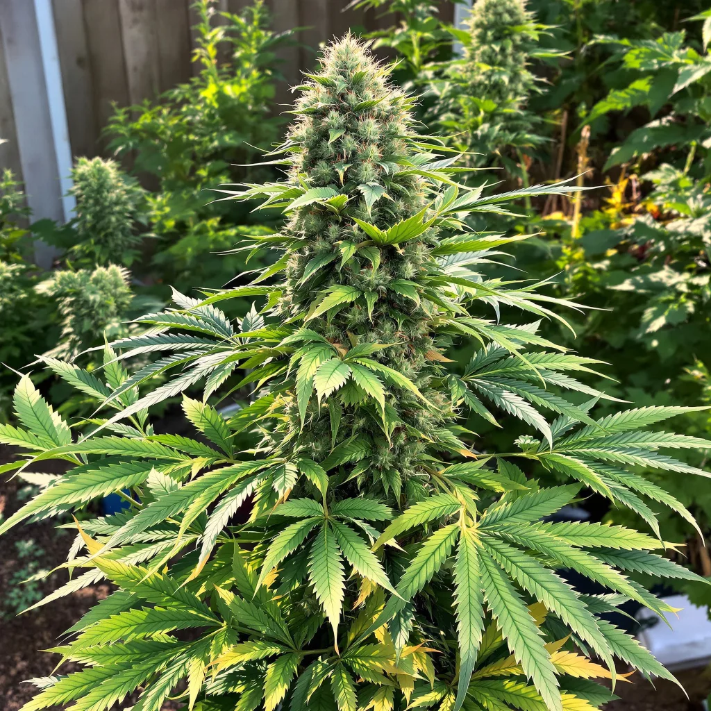 Blue Moon Rocks 72% Indica / 28% Sativa — Blüte mit sichtbaren Trichomen