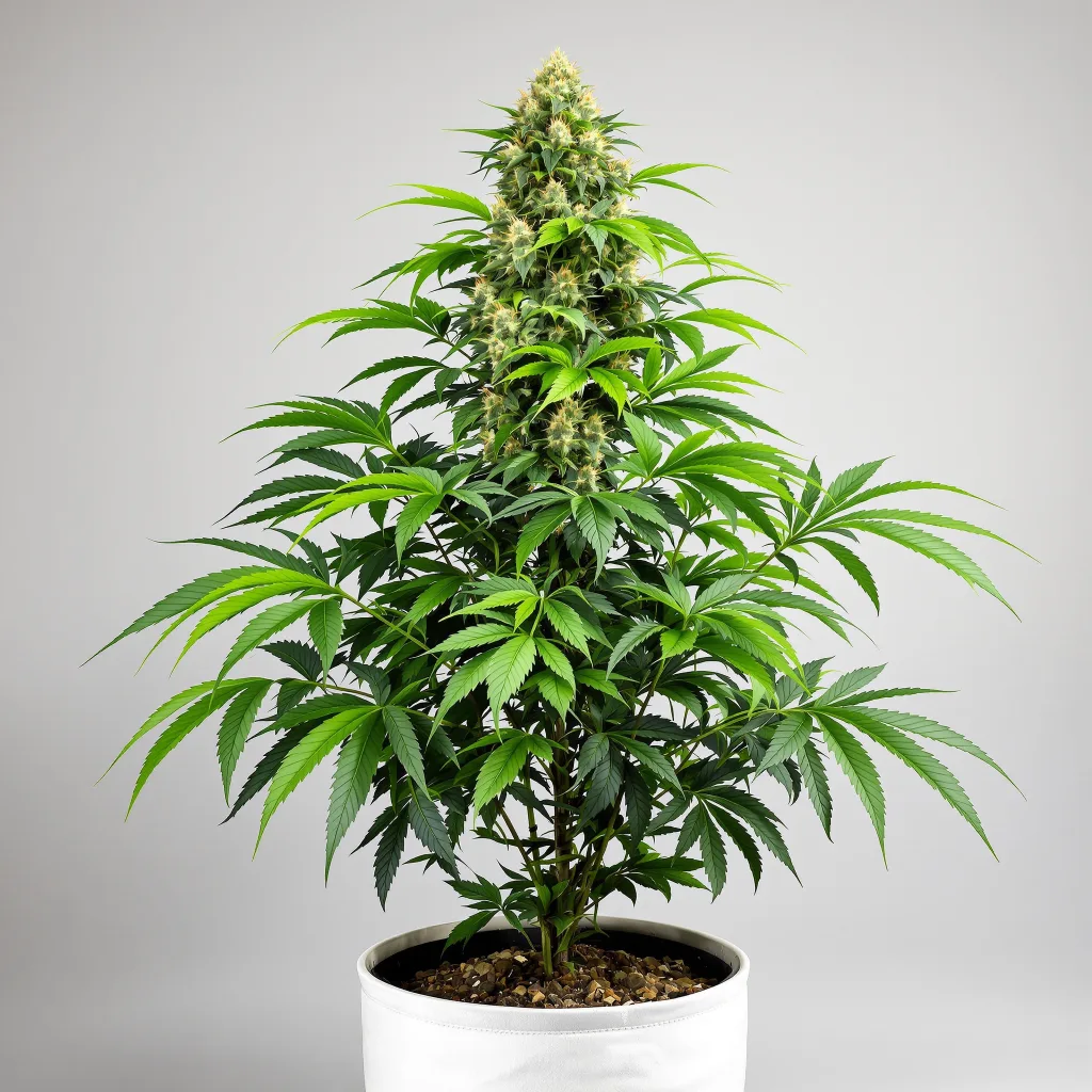 Blue Ox Cannabisblüte Nahaufnahme mit dichte violett getönte Kelche