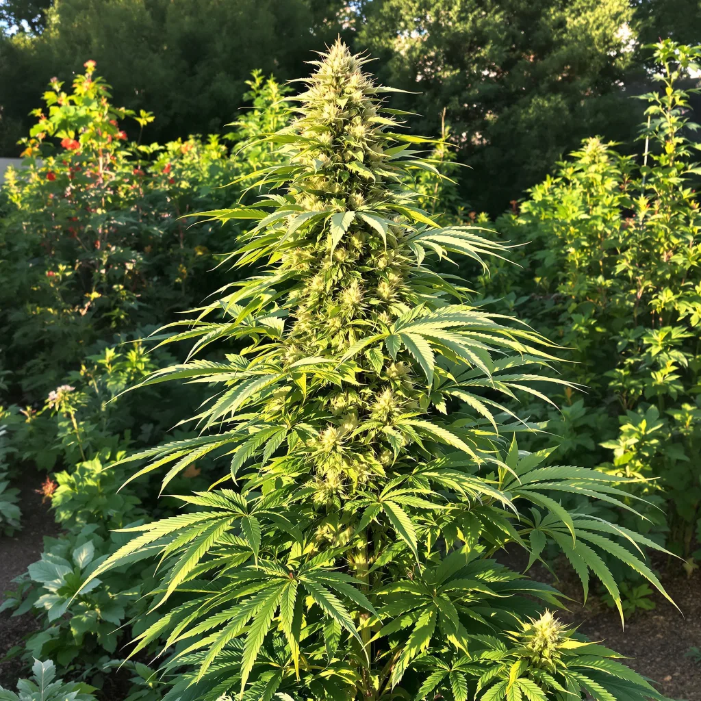 Blue Princess 5% Indica / 95% Sativa — Blüte mit sichtbaren Trichomen