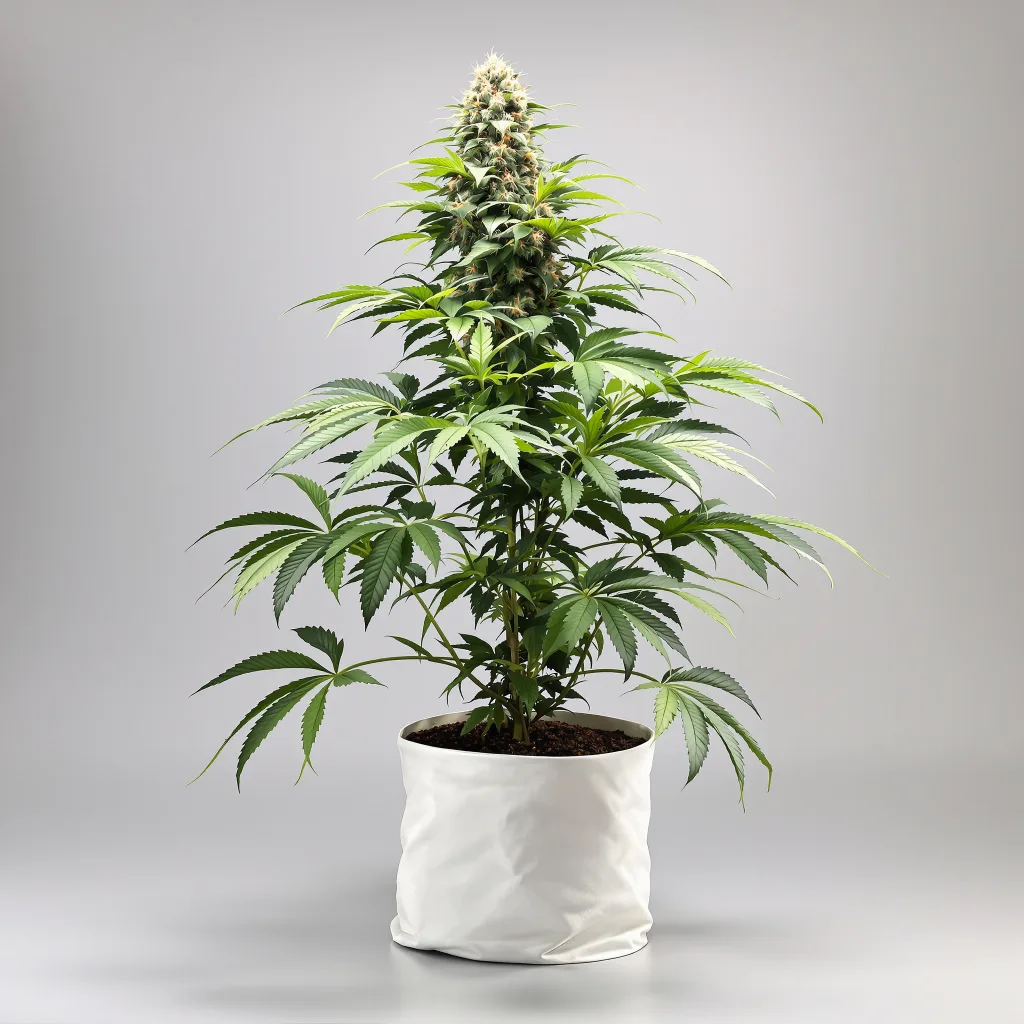 Blueberry Cannabisblüte Nahaufnahme mit dichte violett getönte Kelche