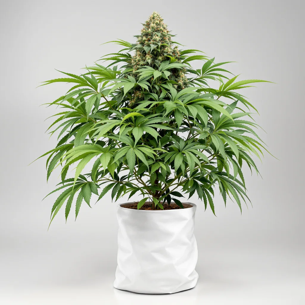 Blueberry Kush Cannabisblüte Nahaufnahme mit dichte violett getönte Kelche