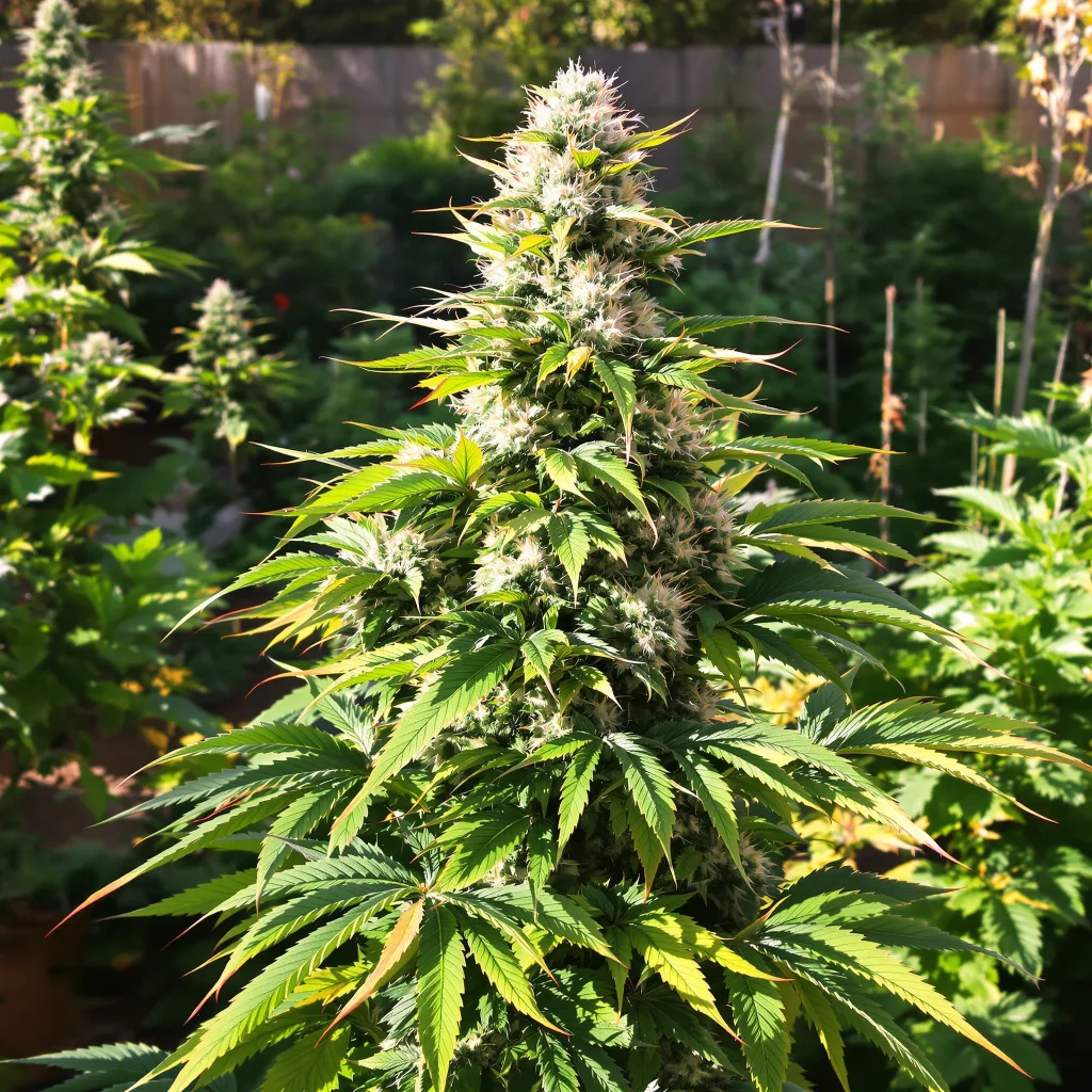 Bogart 41% Indica / 59% Sativa — Blüte mit sichtbaren Trichomen