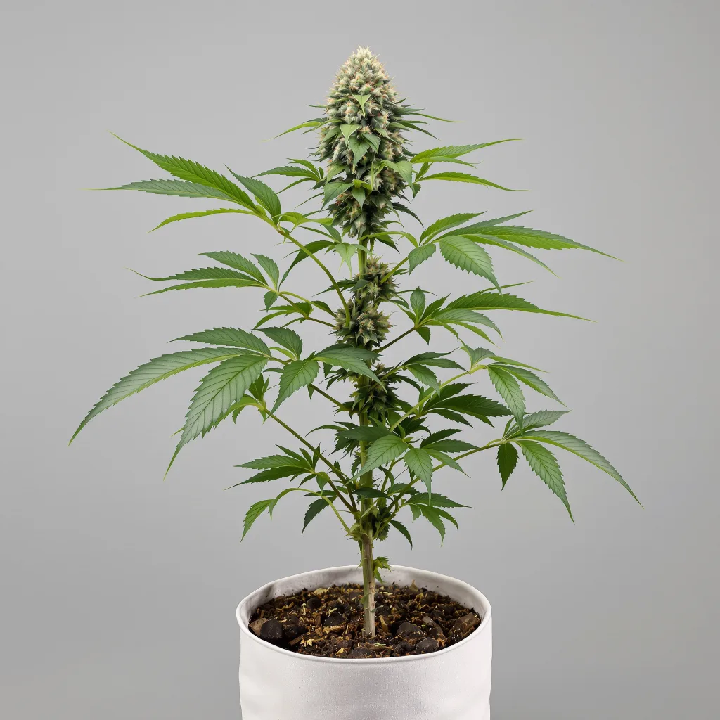 Brains Damage Cannabisblüte Nahaufnahme mit dichte violett getönte Kelche