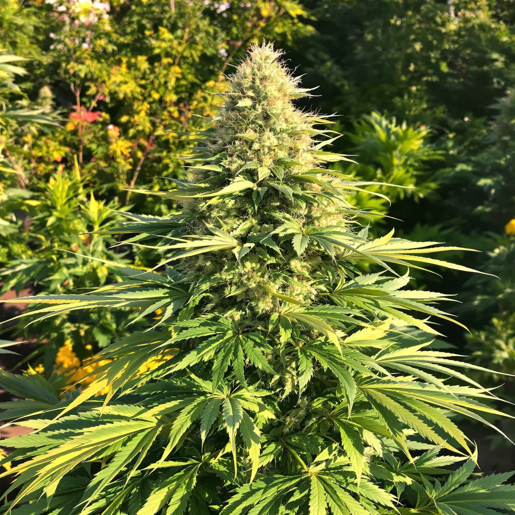 Brainwreck 40% Indica / 60% Sativa — Blüte mit sichtbaren Trichomen