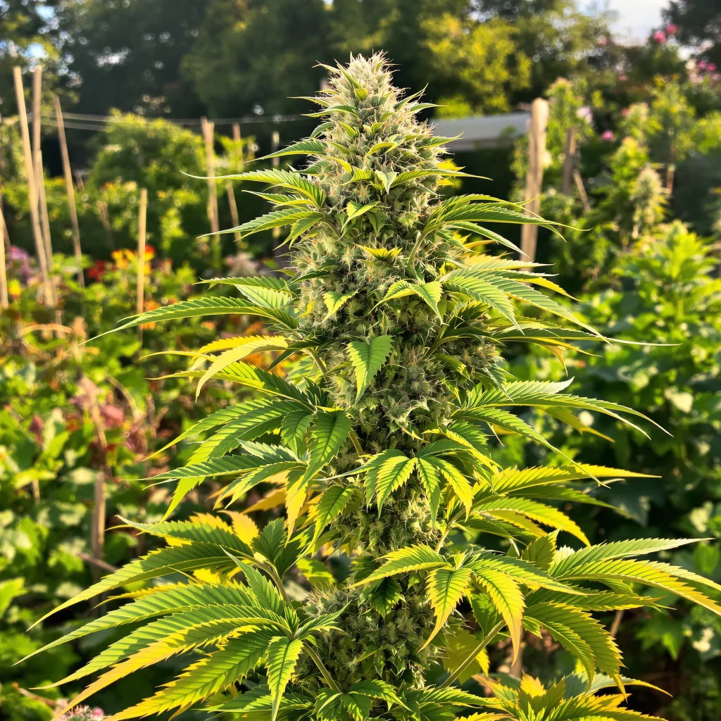 Bubbleberry 50% Indica / 40% Sativa — Blüte mit sichtbaren Trichomen