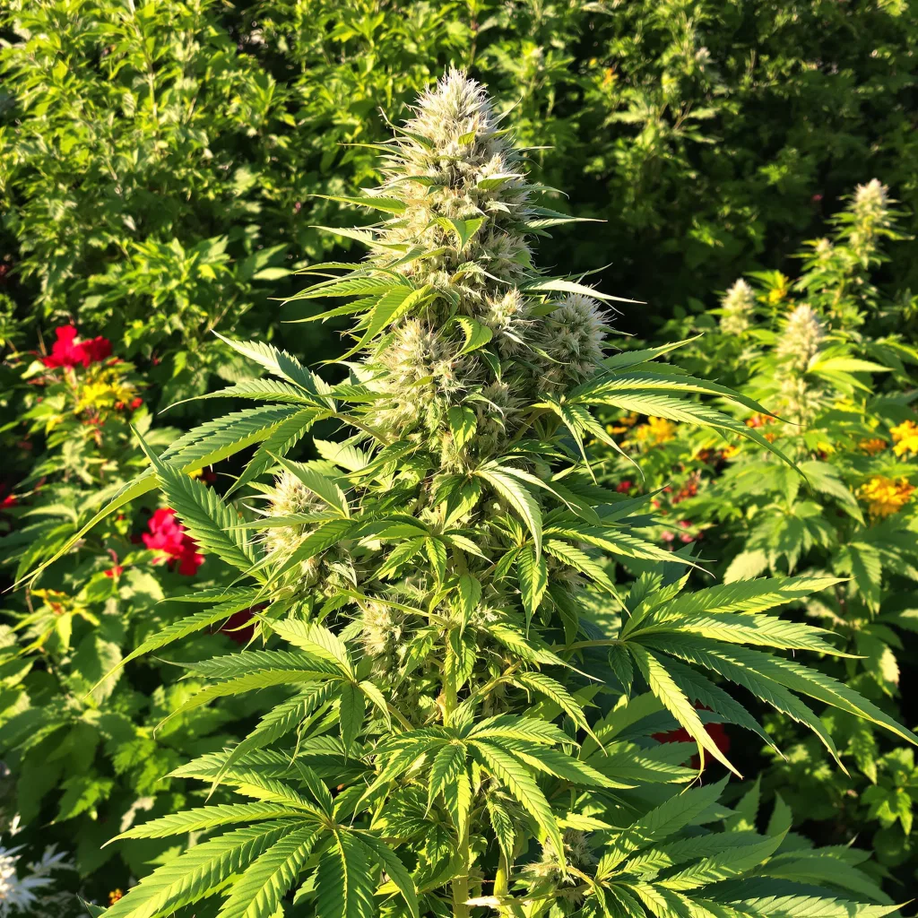 Burkle 78% Indica / 22% Sativa — Blüte mit sichtbaren Trichomen