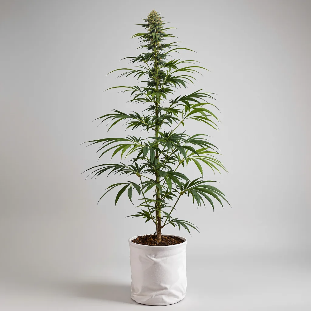 Butterscotch Cannabisblüte Nahaufnahme mit luftige limonengrüne Struktur