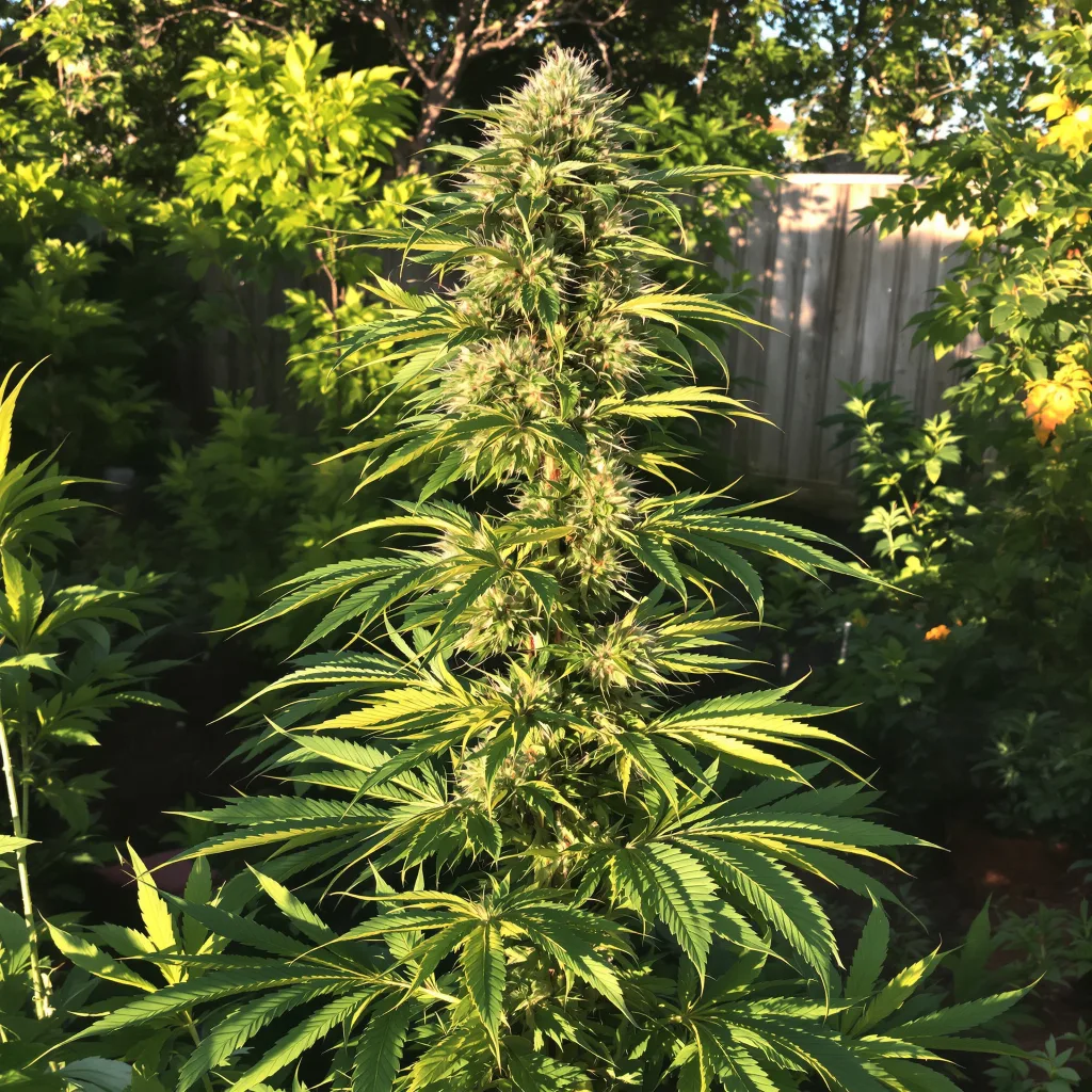Cactus 20% Indica / 80% Sativa — Blüte mit sichtbaren Trichomen