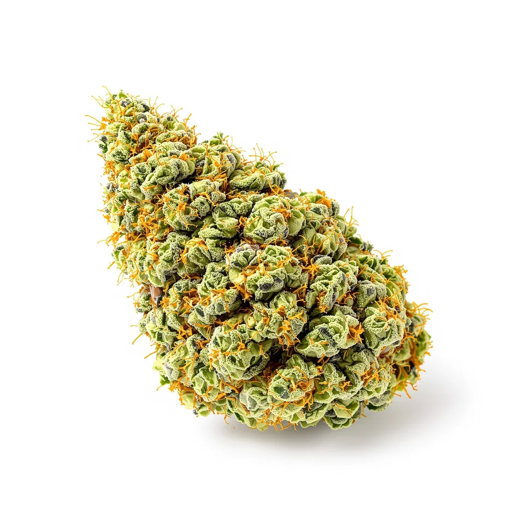 Cactus 20% Indica / 80% Sativa — Blüte mit sichtbaren Trichomen