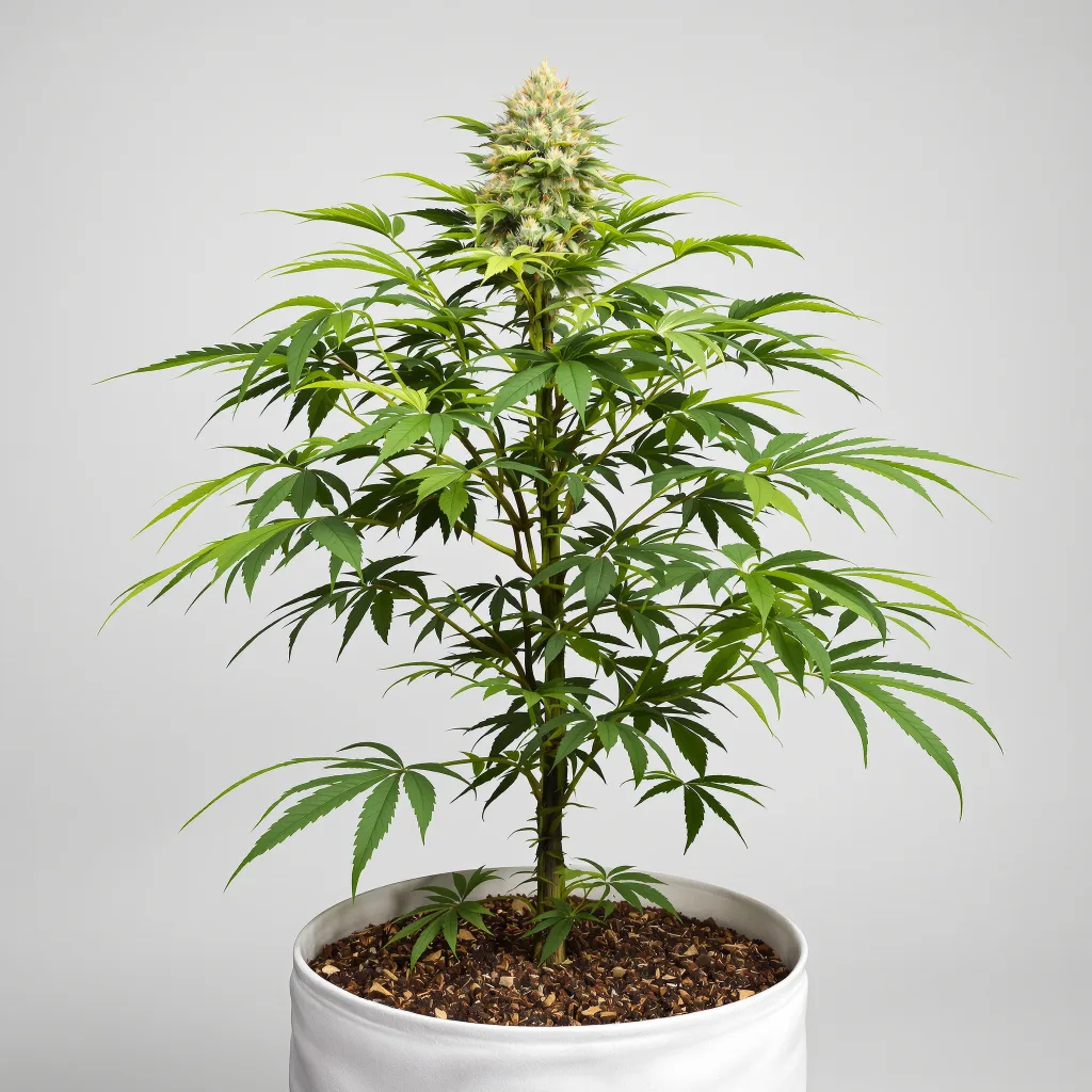 California Grapefruit Cannabisblüte Nahaufnahme mit offene Blütenstruktur mit orangen Pistillen