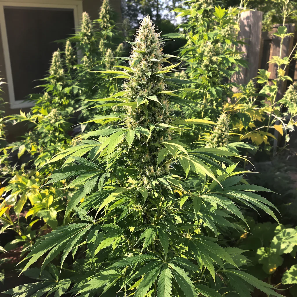 California Love 30% Indica / 70% Sativa — Blüte mit sichtbaren Trichomen