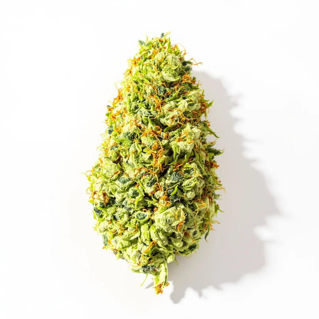 California Love 30% Indica / 70% Sativa — Blüte mit sichtbaren Trichomen
