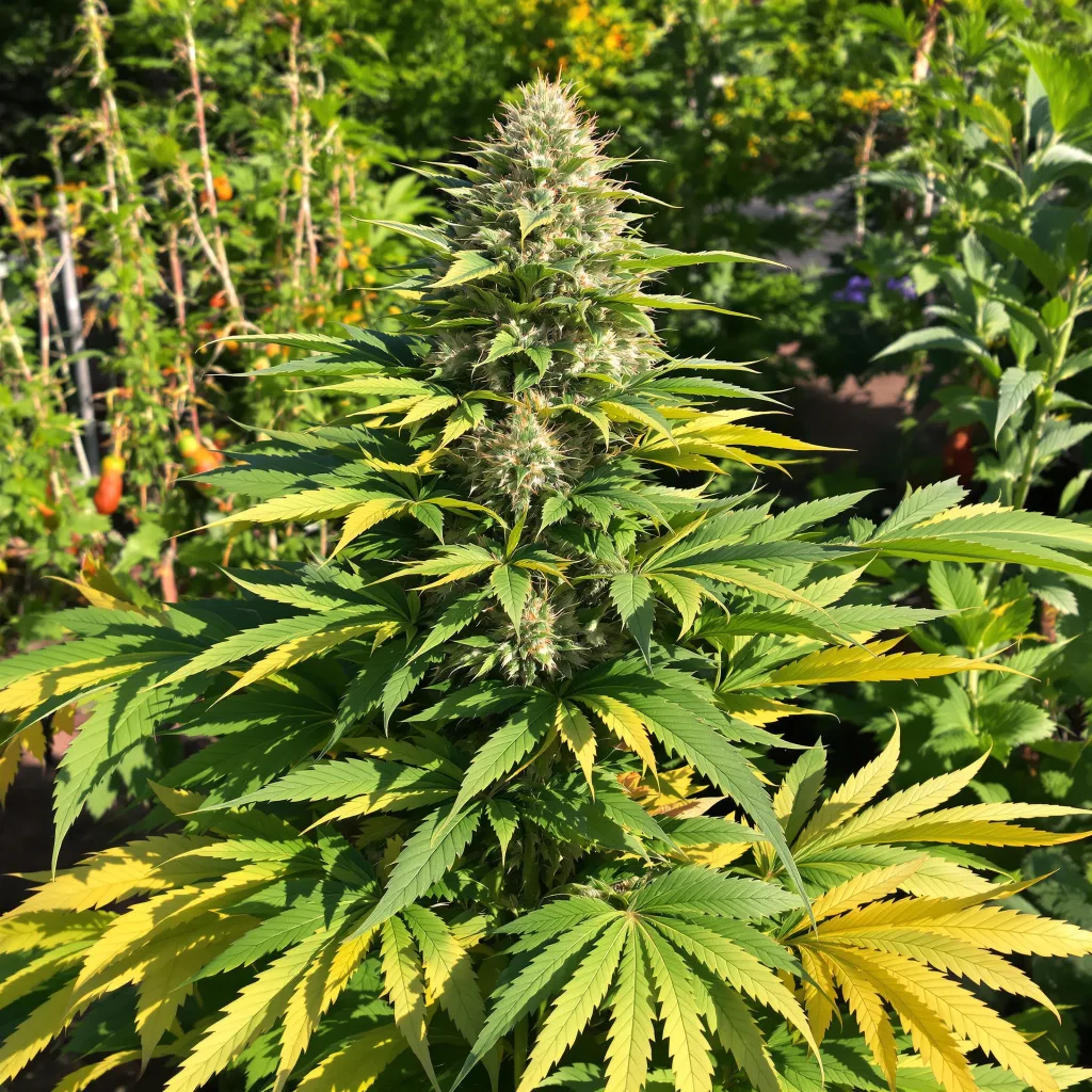 Candy Cream 66% Indica / 34% Sativa — Blüte mit sichtbaren Trichomen