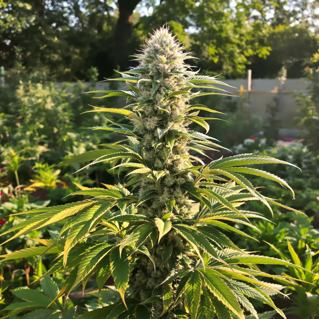 Candy Jack 50% Indica / 50% Sativa — Blüte mit sichtbaren Trichomen