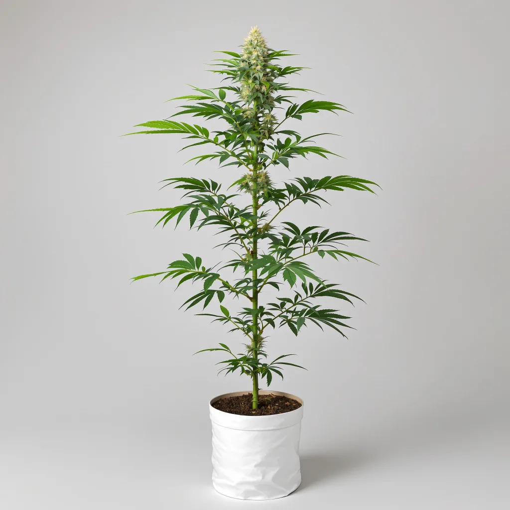 Candyland Cannabisblüte Nahaufnahme mit ausgewogene Blütenstruktur mit eisigen Trichomen