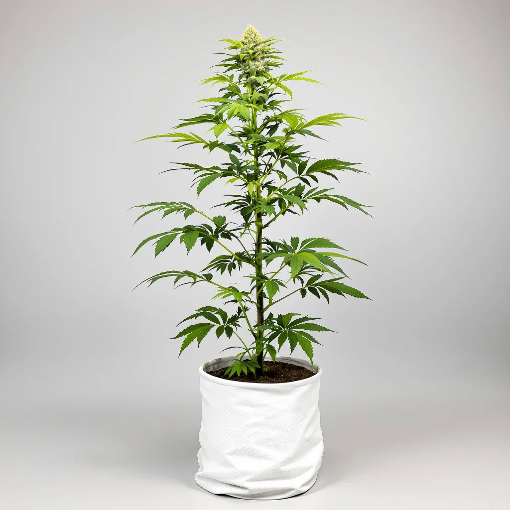 Cannalope Kush Cannabisblüte Nahaufnahme mit offene Blütenstruktur mit orangen Pistillen