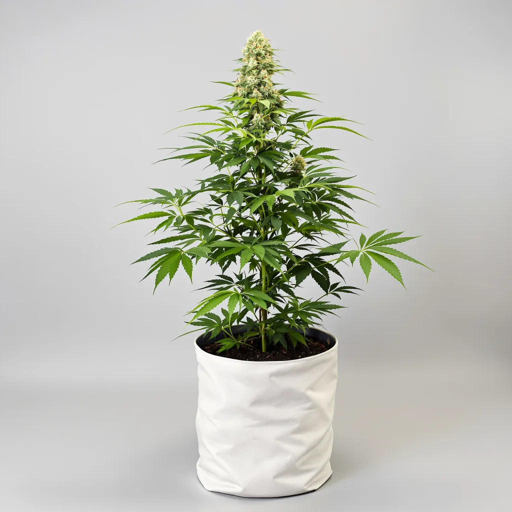 Cannatonic CBD Cannabisblüte Nahaufnahme mit helle Blüte mit niedrigem Harzgehalt