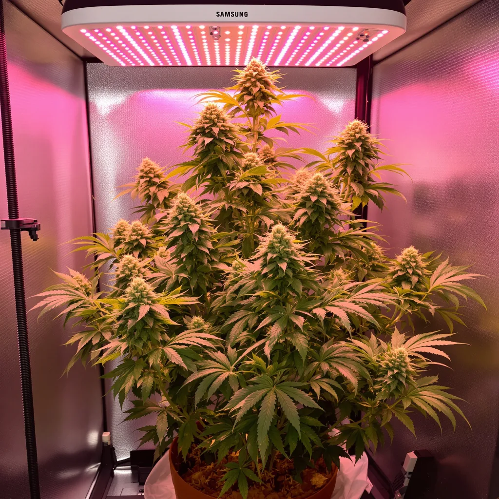 Cannatonic CBD 48% Indica / 52% Sativa — Blüte mit sichtbaren Trichomen