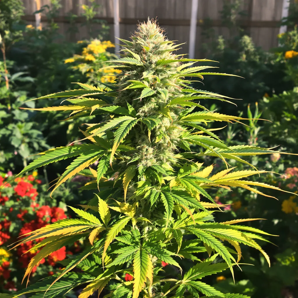 Cannatonic CBD 48% Indica / 52% Sativa — Blüte mit sichtbaren Trichomen