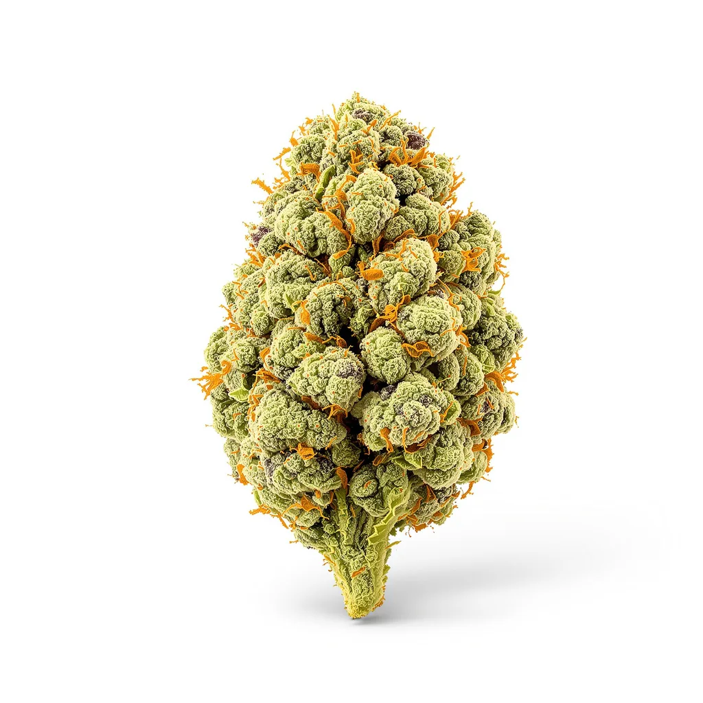 Cannatonic CBD 48% Indica / 52% Sativa — Blüte mit sichtbaren Trichomen