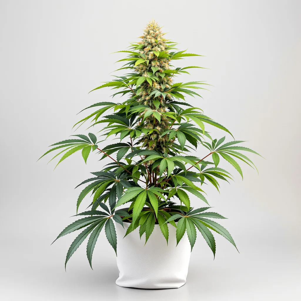 Cascadia Kush Cannabisblüte Nahaufnahme mit dichte violett getönte Kelche