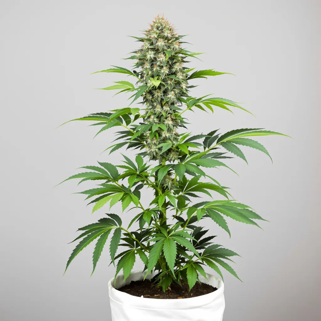 Cataract Kush Cannabisblüte Nahaufnahme mit dichte violett getönte Kelche