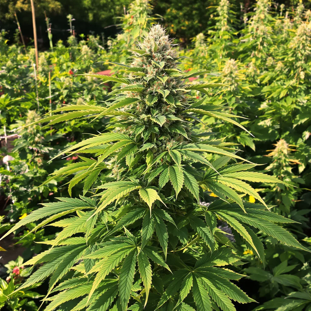 Cataract Kush 90% Indica / 50% Sativa — Blüte mit sichtbaren Trichomen
