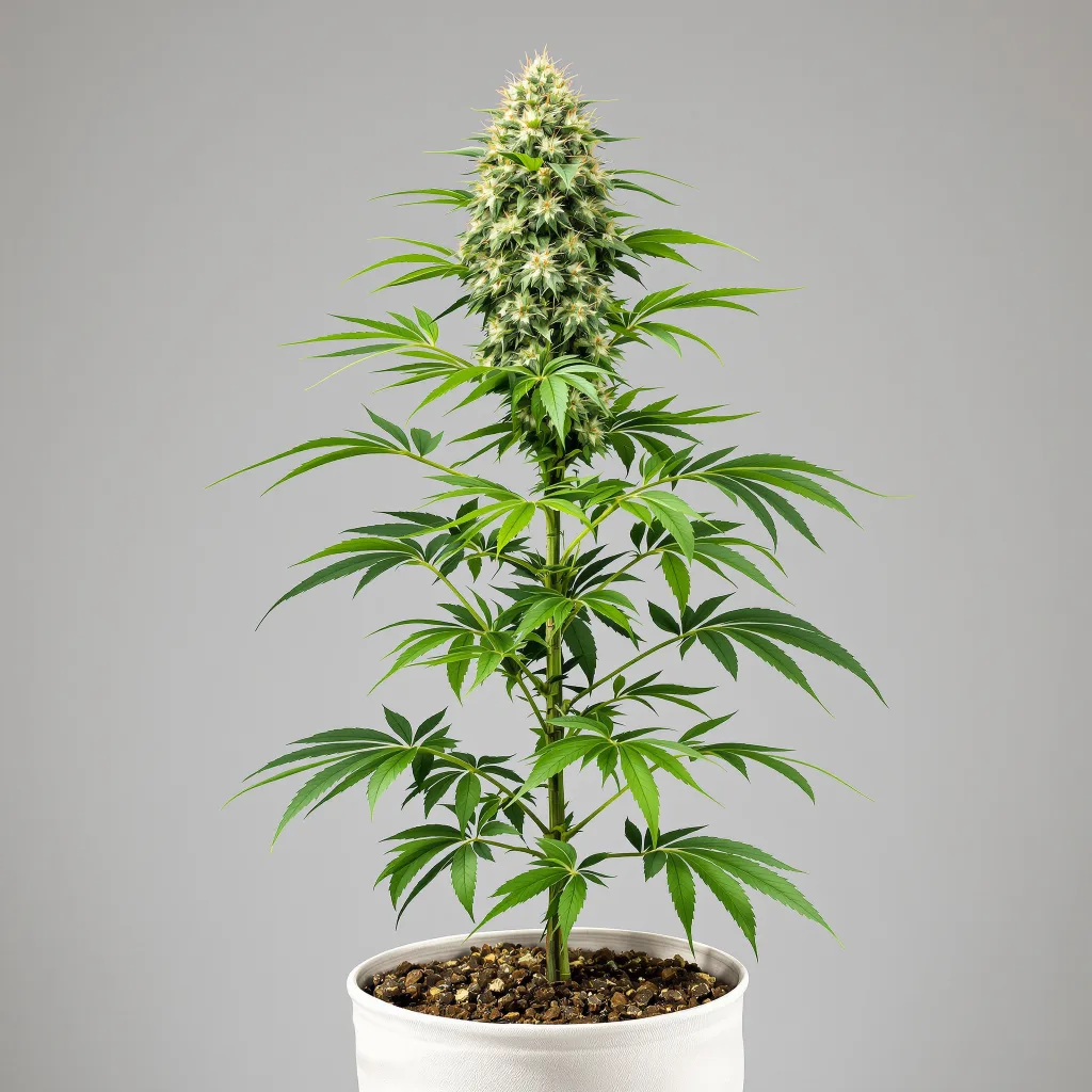 CBD ACDC Cannabisblüte Nahaufnahme mit helle Blüte mit niedrigem Harzgehalt