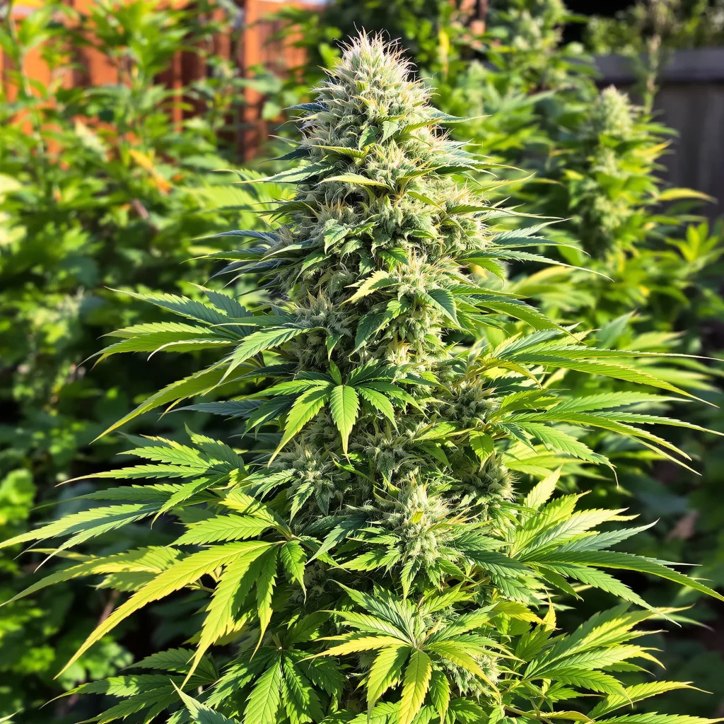 CBD Haze 40% Indica / 60% Sativa — Blüte mit sichtbaren Trichomen