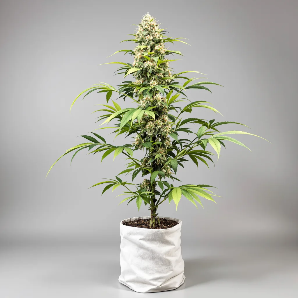 CBD PH Haze Cannabisblüte Nahaufnahme mit helle Blüte mit niedrigem Harzgehalt