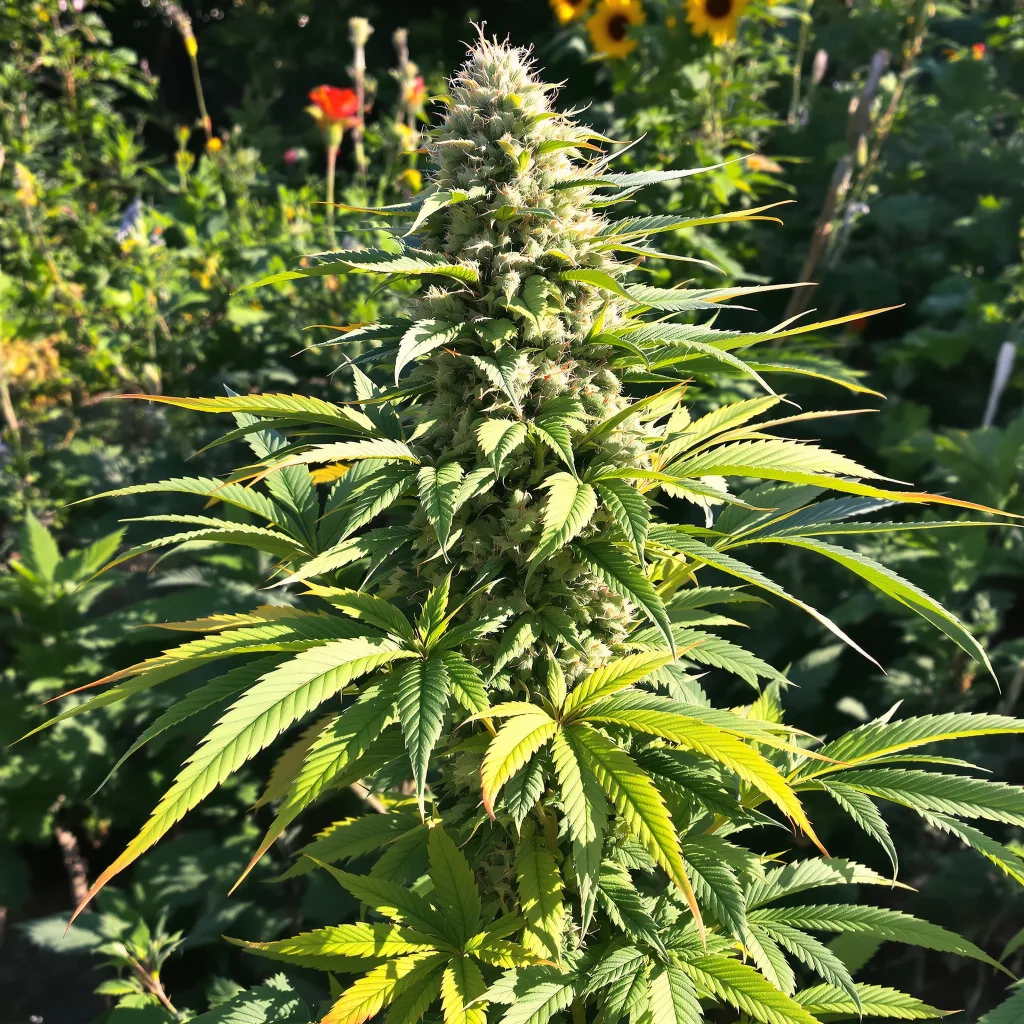 CBD Stress Killer 59% Indica / 41% Sativa — Blüte mit sichtbaren Trichomen
