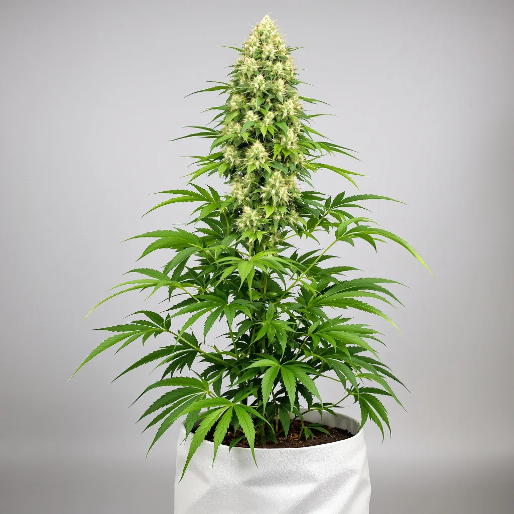 CBD Therapy Cannabisblüte Nahaufnahme mit helle Blüte mit niedrigem Harzgehalt