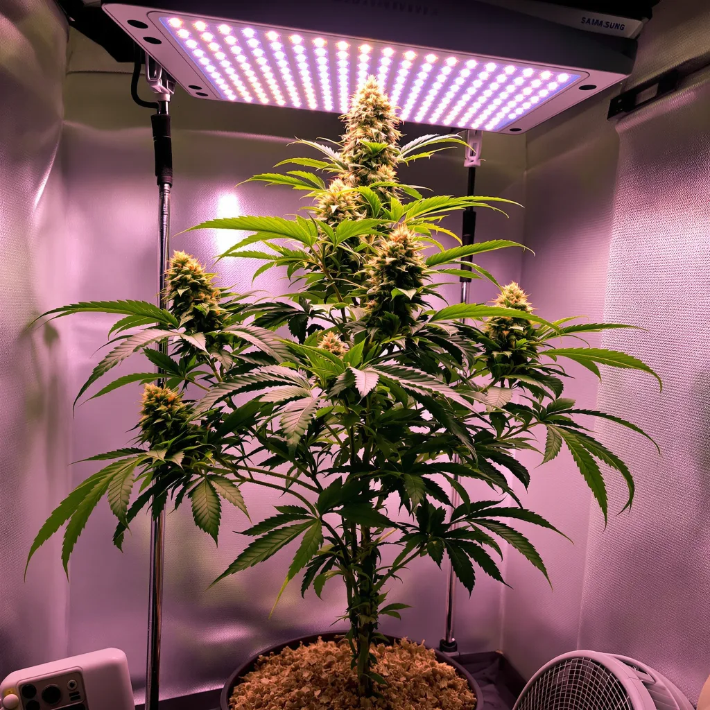 CBD Therapy 41% Indica / 59% Sativa — Blüte mit sichtbaren Trichomen
