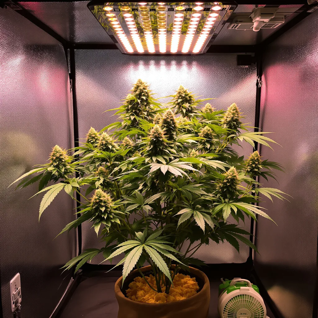 Cheese Quake 69% Indica / 31% Sativa — Blüte mit sichtbaren Trichomen