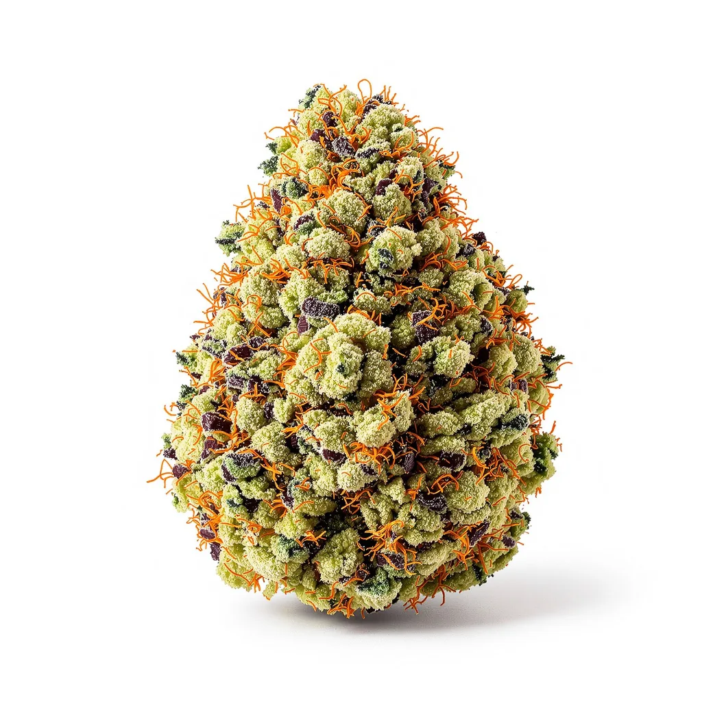 Cheetah Piss 41% Indica / 59% Sativa — Blüte mit sichtbaren Trichomen