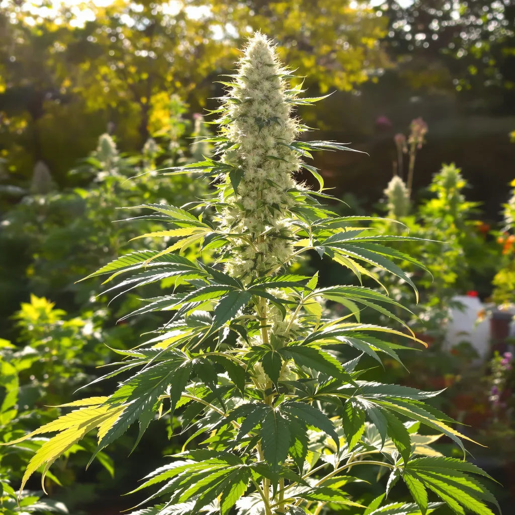 Chem Crush 40% Indica / 60% Sativa — Blüte mit sichtbaren Trichomen