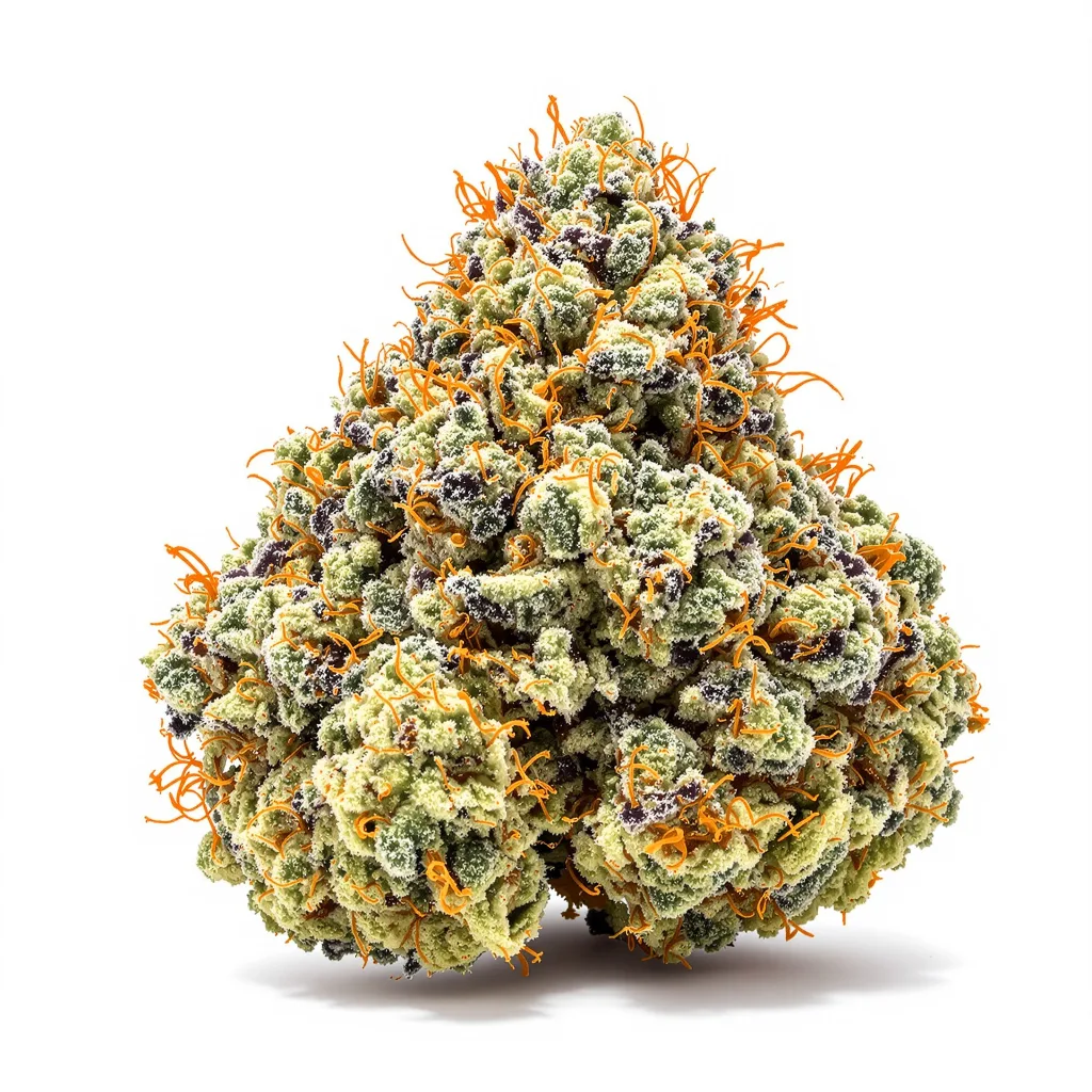 Chem Crush 40% Indica / 60% Sativa — Blüte mit sichtbaren Trichomen