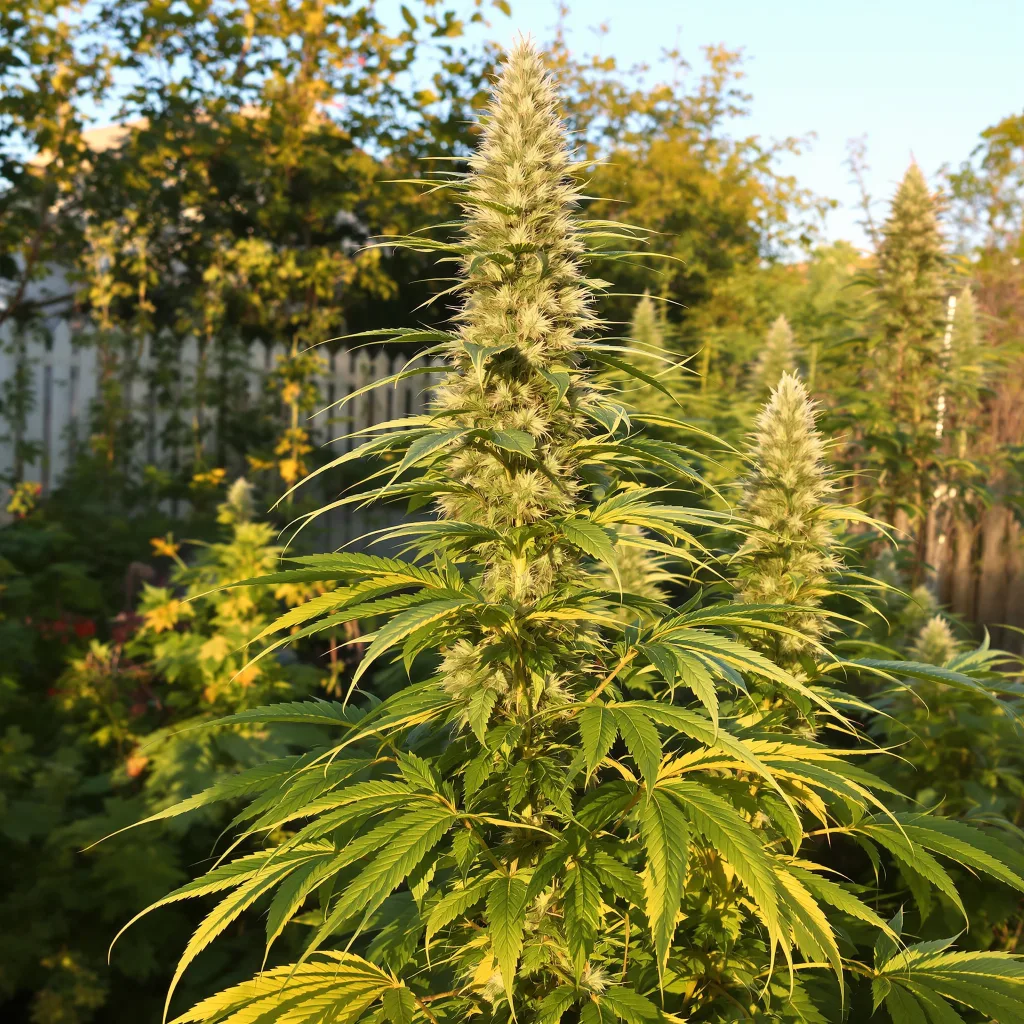 Chem Valley Kush 23% Indica / 77% Sativa — Blüte mit sichtbaren Trichomen