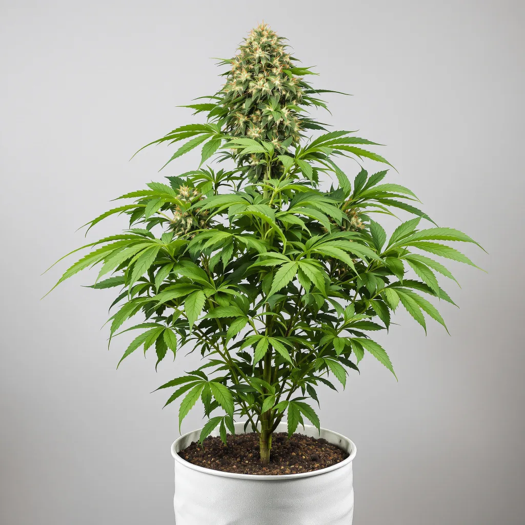 Chemo Cannabisblüte Nahaufnahme mit dichte violett getönte Kelche