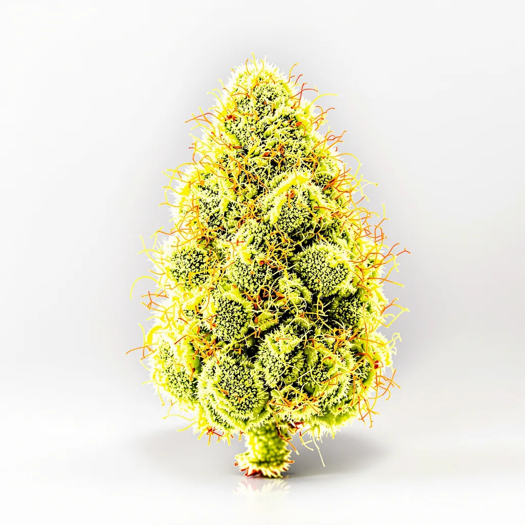 Cherry AK-47 9% Indica / 91% Sativa — Blüte mit sichtbaren Trichomen