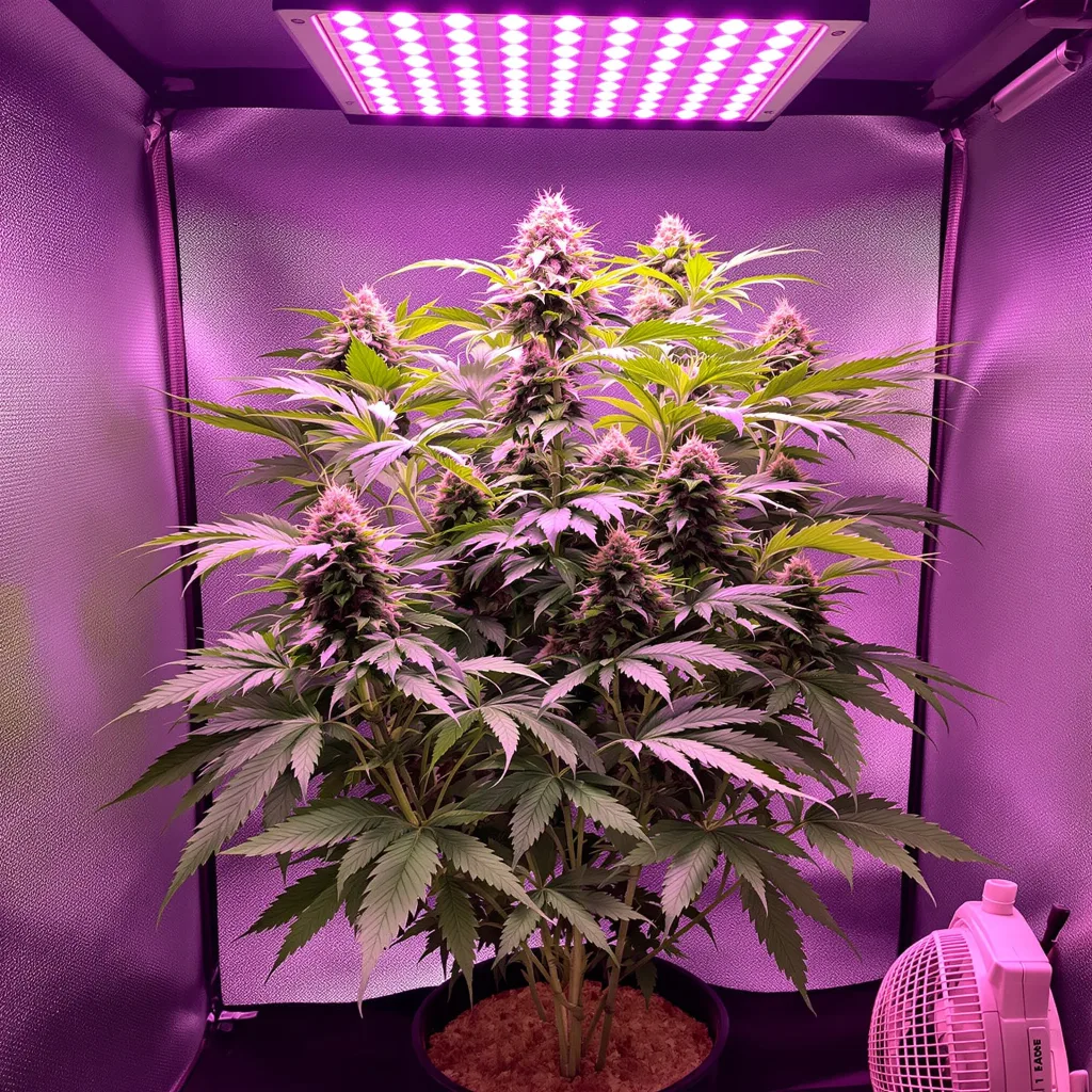 Chiesel 66% Indica / 34% Sativa — Blüte mit sichtbaren Trichomen