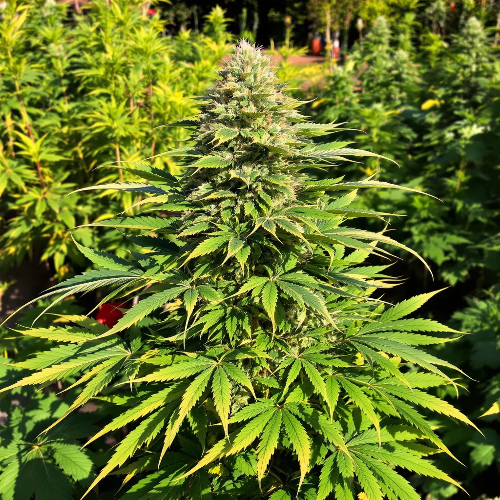 Chiesel 66% Indica / 34% Sativa — Blüte mit sichtbaren Trichomen