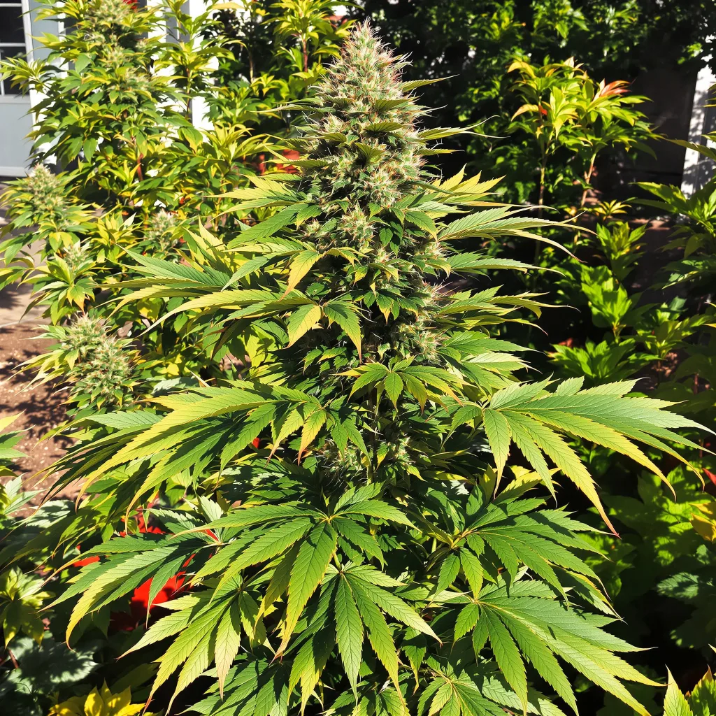 CHR Super OG 69% Indica / 31% Sativa — Blüte mit sichtbaren Trichomen