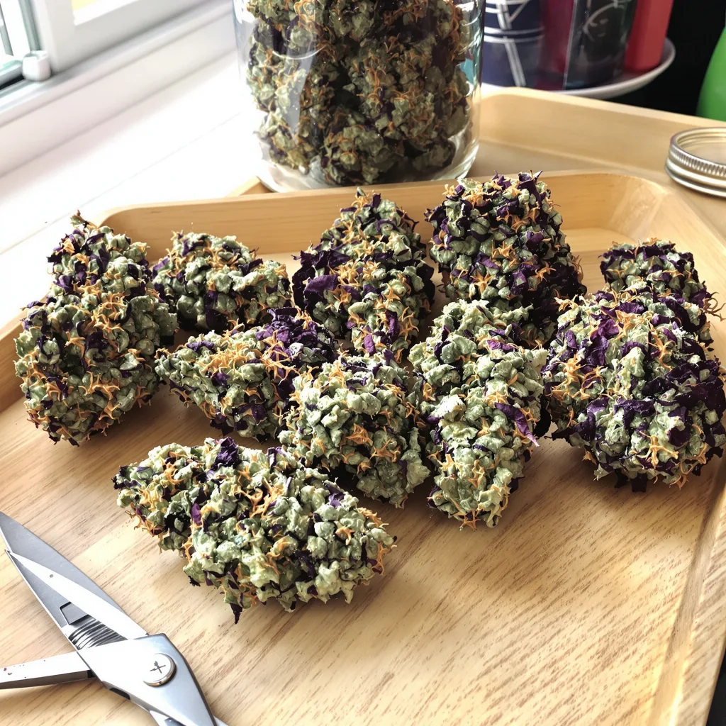 Chronic 81% Indica / 19% Sativa — Blüte mit sichtbaren Trichomen