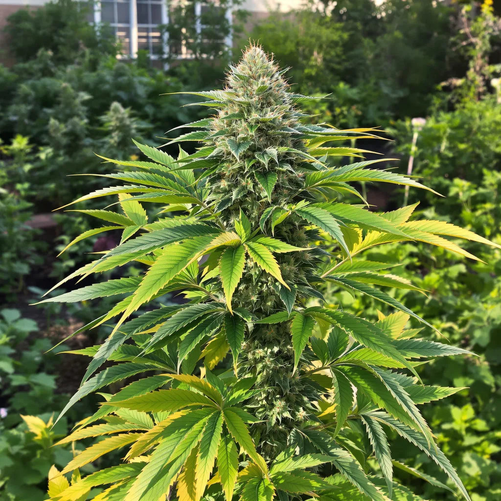 Chronic 81% Indica / 19% Sativa — Blüte mit sichtbaren Trichomen